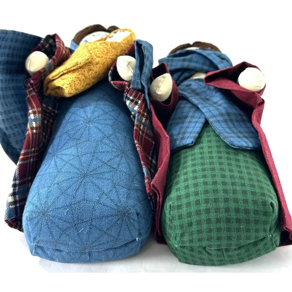 Handmade Fabric Nativity Figures Mary Joseph Baby Jesus Primitive 9” Christmas - Picture 7 of 7